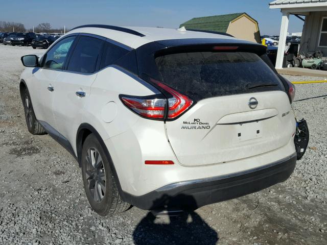 5N1AZ2MH8FN281557 - 2015 NISSAN MURANO S WHITE photo 3