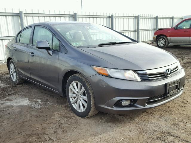 2HGFB2F90CH556431 - 2012 HONDA CIVIC EXL GRAY photo 1