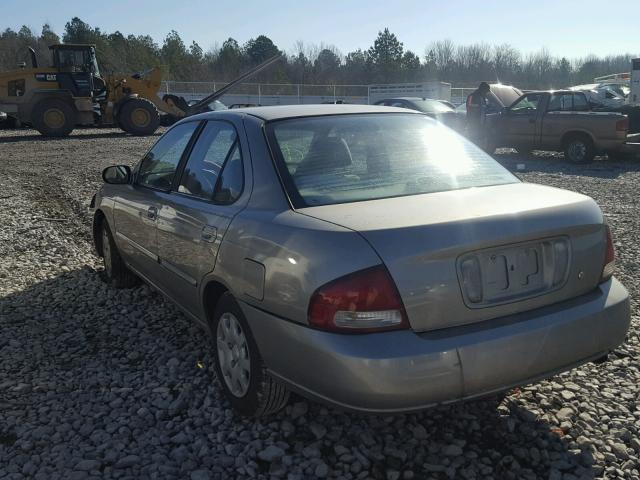 3N1CB51D72L627664 - 2002 NISSAN SENTRA XE GRAY photo 3