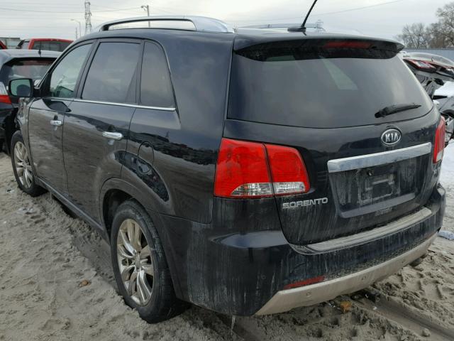 5XYKWDA28CG285219 - 2012 KIA SORENTO SX BLACK photo 3