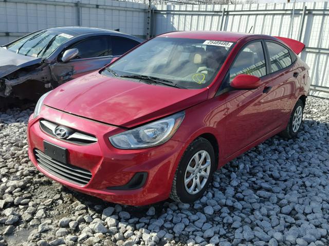 KMHCT4AEXCU090210 - 2012 HYUNDAI ACCENT GLS RED photo 2