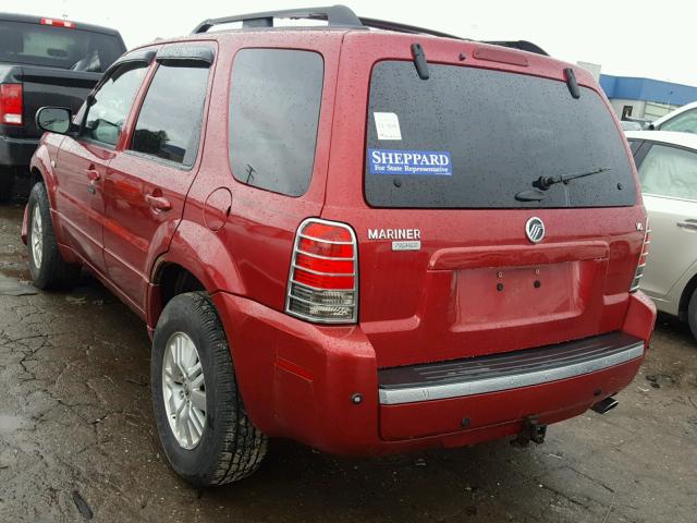 4M2CU87177KJ07540 - 2007 MERCURY MARINER PR BURGUNDY photo 3