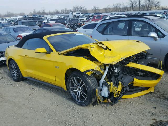 1FATP8FF1F5350337 - 2015 FORD MUSTANG GT YELLOW photo 1