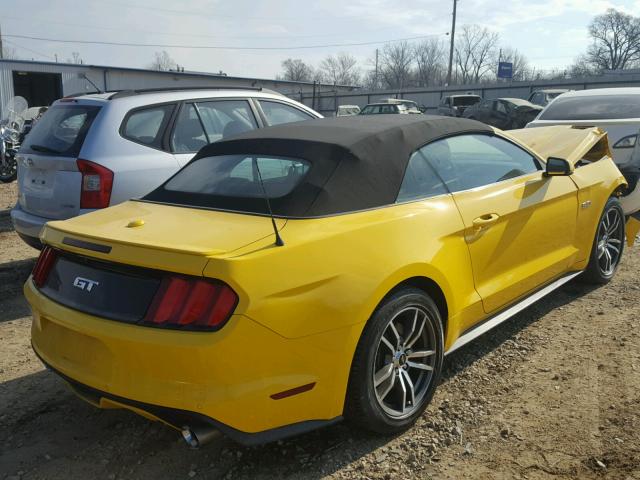 1FATP8FF1F5350337 - 2015 FORD MUSTANG GT YELLOW photo 4