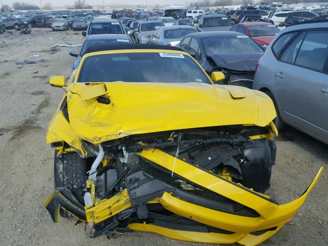 1FATP8FF1F5350337 - 2015 FORD MUSTANG GT YELLOW photo 9