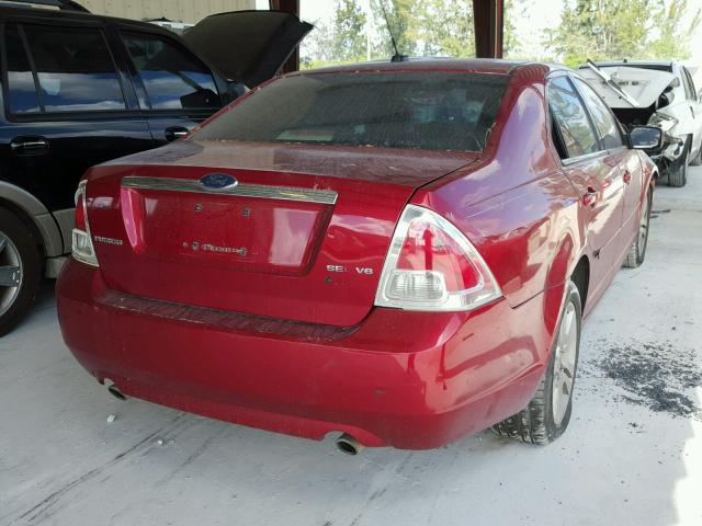 3FAHP08147R176710 - 2007 FORD FUSION SEL RED photo 4