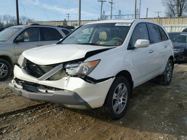 2HNYD28247H512479 - 2007 ACURA MDX WHITE photo 2