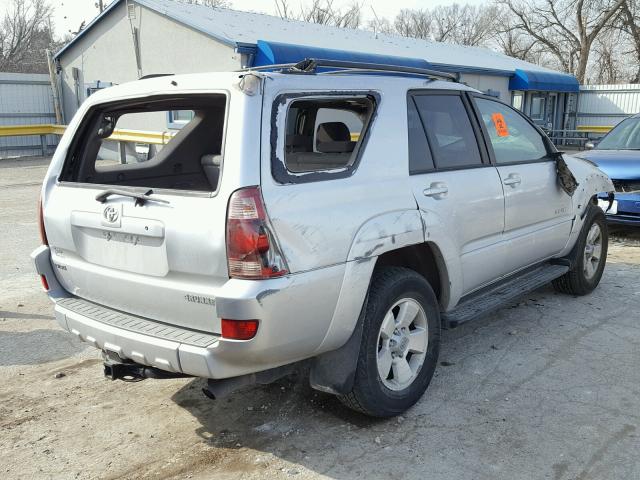 JTEBT14R848008896 - 2004 TOYOTA 4RUNNER SR SILVER photo 4