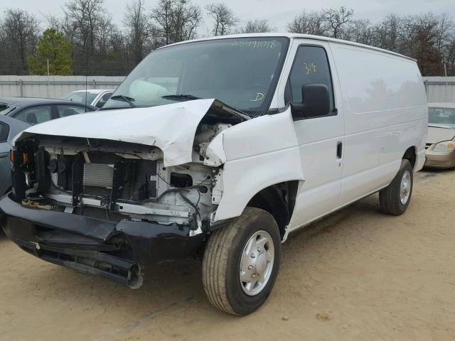 1FTNE1EW4EDA01016 - 2014 FORD ECONOLINE WHITE photo 2