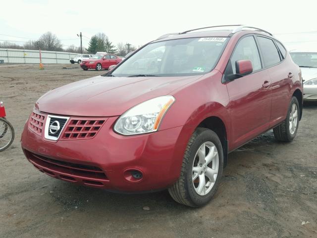 JN8AS58V58W126234 - 2008 NISSAN ROGUE S RED photo 2