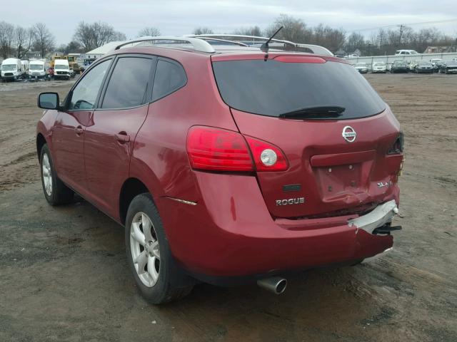 JN8AS58V58W126234 - 2008 NISSAN ROGUE S RED photo 3