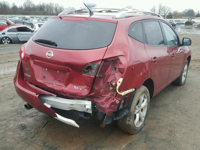 JN8AS58V58W126234 - 2008 NISSAN ROGUE S RED photo 4