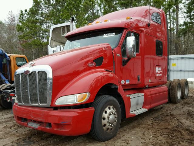 1XP7D49X8BD103848 - 2011 PETERBILT 387 RED photo 2