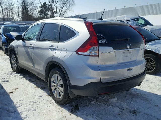 2HKRM4H73DH634030 - 2013 HONDA CR-V EXL SILVER photo 3