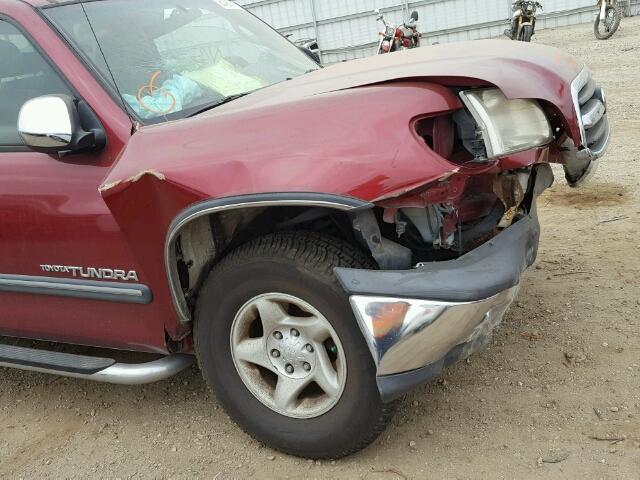 5TBRT34152S273091 - 2002 TOYOTA TUNDRA/SR5 MAROON photo 10