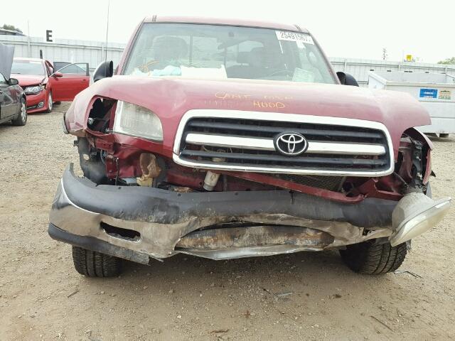 5TBRT34152S273091 - 2002 TOYOTA TUNDRA/SR5 MAROON photo 9