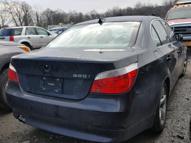 WBANE53546CK83518 - 2006 BMW 525 I BLACK photo 4