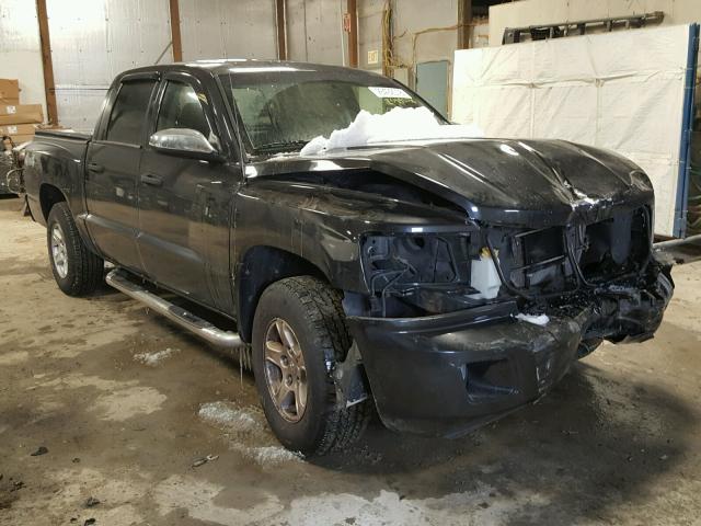 1D7CW3GK5AS110686 - 2010 DODGE DAKOTA SXT BLACK photo 1