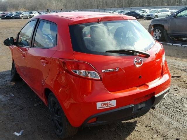 JM1DE1KY9D0170035 - 2013 MAZDA MAZDA2 RED photo 3