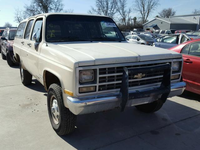 1GNGV26K1KF125570 - 1989 CHEVROLET SUBURBAN V BEIGE photo 1