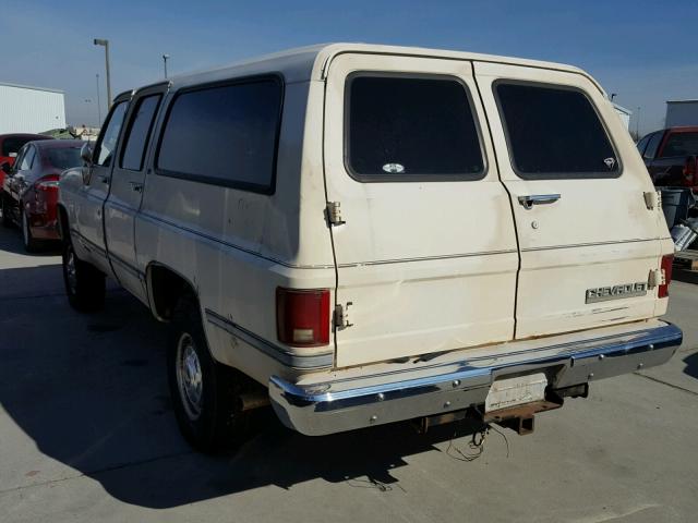 1GNGV26K1KF125570 - 1989 CHEVROLET SUBURBAN V BEIGE photo 3