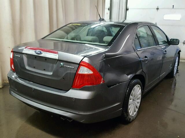 3FADP0L31AR406749 - 2010 FORD FUSION HYB GRAY photo 4