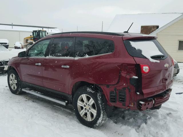 1GNKRGED6BJ152937 - 2011 CHEVROLET TRAVERSE L RED photo 3