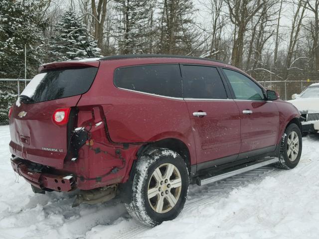 1GNKRGED6BJ152937 - 2011 CHEVROLET TRAVERSE L RED photo 4