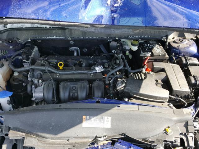 1FA6P0H71E5359199 - 2014 FORD FUSION SE BLUE photo 7