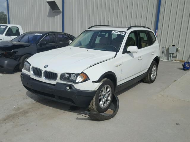 WBXPA73485WC50728 - 2005 BMW X3 2.5I WHITE photo 2