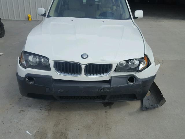 WBXPA73485WC50728 - 2005 BMW X3 2.5I WHITE photo 9