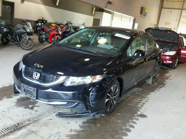 19XFB2F84DE008824 - 2013 HONDA CIVIC EX BLACK photo 2