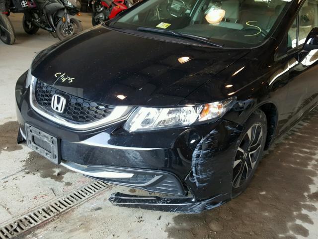 19XFB2F84DE008824 - 2013 HONDA CIVIC EX BLACK photo 9