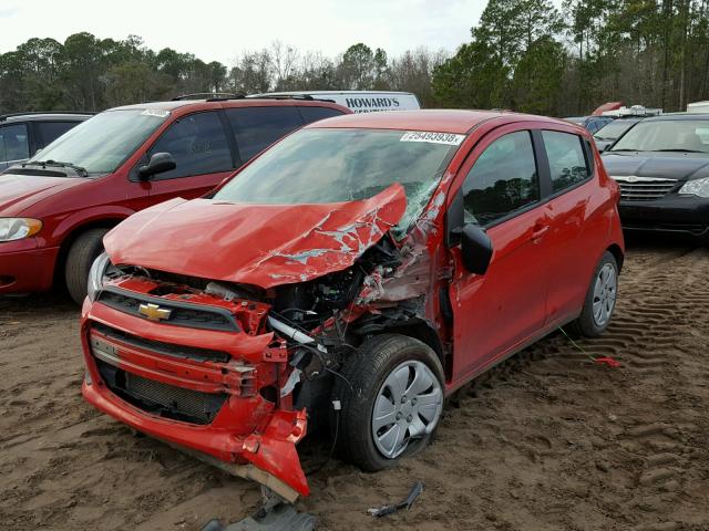 KL8CB6SA3HC755193 - 2017 CHEVROLET SPARK LS RED photo 2