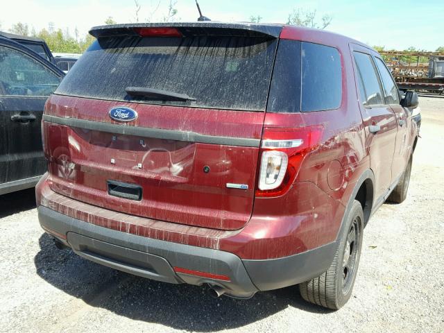 1FM5K8AR3FGA70230 - 2015 FORD EXPLORER P MAROON photo 4