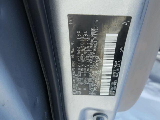 5TBDT44166S550692 - 2006 TOYOTA TUNDRA DOU SILVER photo 10