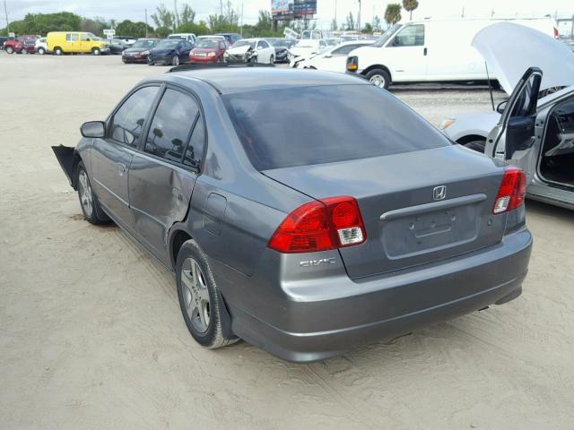 2HGES26754H591428 - 2004 HONDA CIVIC EX ნაცრისფერი ფოტო 3