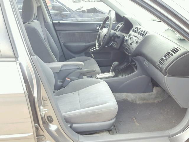 2HGES26754H591428 - 2004 HONDA CIVIC EX ნაცრისფერი ფოტო 5