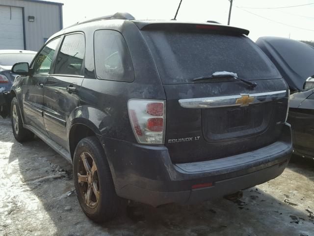 2CNDL63F886066158 - 2008 CHEVROLET EQUINOX LT BLACK photo 3