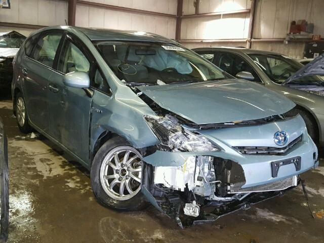 JTDZN3EU9EJ013904 - 2014 TOYOTA PRIUS V GREEN photo 1