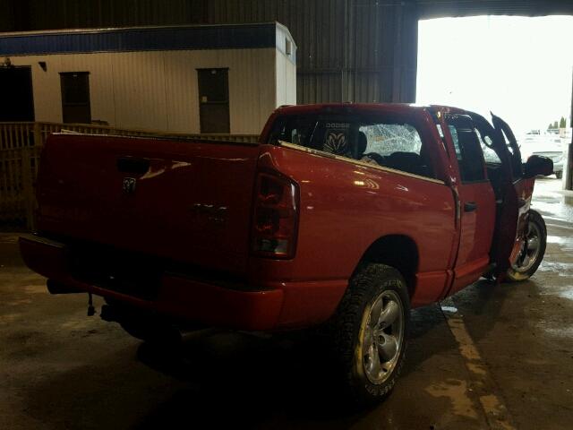 1D7HU18D95S106534 - 2005 DODGE RAM 1500 S RED photo 4