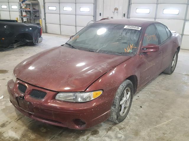 1G2WK52J52F236610 - 2002 PONTIAC GRAND PRIX MAROON photo 2