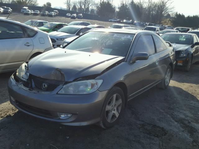 1HGEM22934L082037 - 2004 HONDA CIVIC EX GRAY photo 2