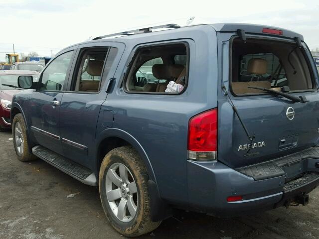 5N1AA0NC1BN603271 - 2011 NISSAN ARMADA SV BLUE photo 10