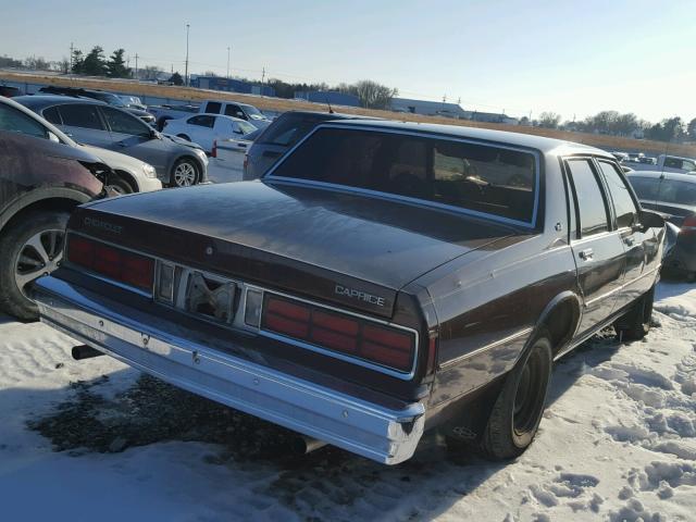 1G1BL51Z7KR169367 - 1989 CHEVROLET CAPRICE BROWN photo 4