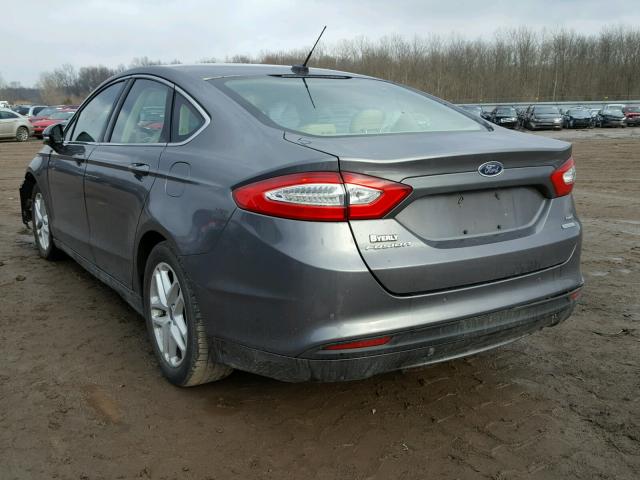 1FA6P0HD1E5398283 - 2014 FORD FUSION SE GRAY photo 3