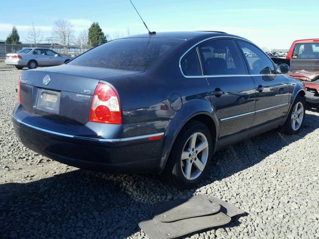 WVWTH63B04P253564 - 2004 VOLKSWAGEN PASSAT GLX BLUE photo 4