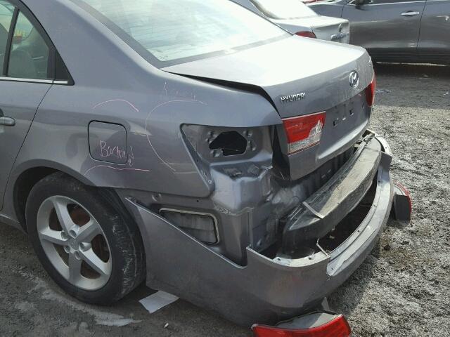 5NPET46F66H080268 - 2006 HYUNDAI SONATA GL GRAY photo 9