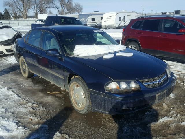 2G1WF52EX29109033 - 2002 CHEVROLET IMPALA BLUE photo 1