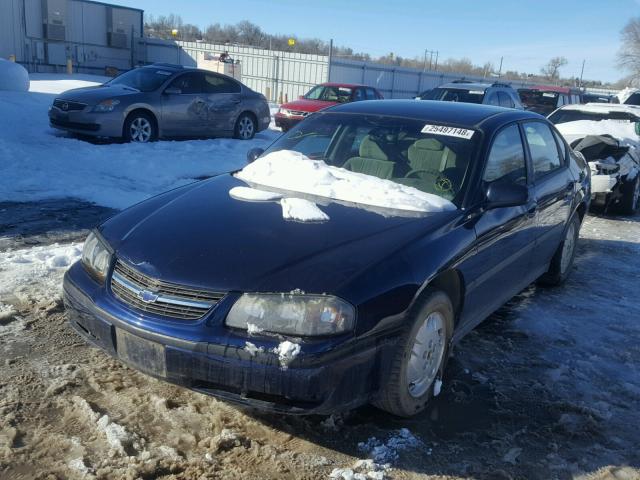 2G1WF52EX29109033 - 2002 CHEVROLET IMPALA BLUE photo 2